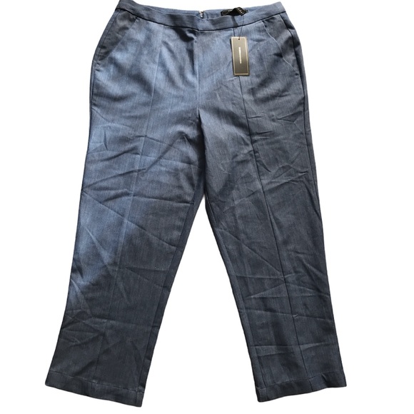 BCBGMaxAzria Blue Ankle Crop pants, Size 10 - Picture 6 of 11